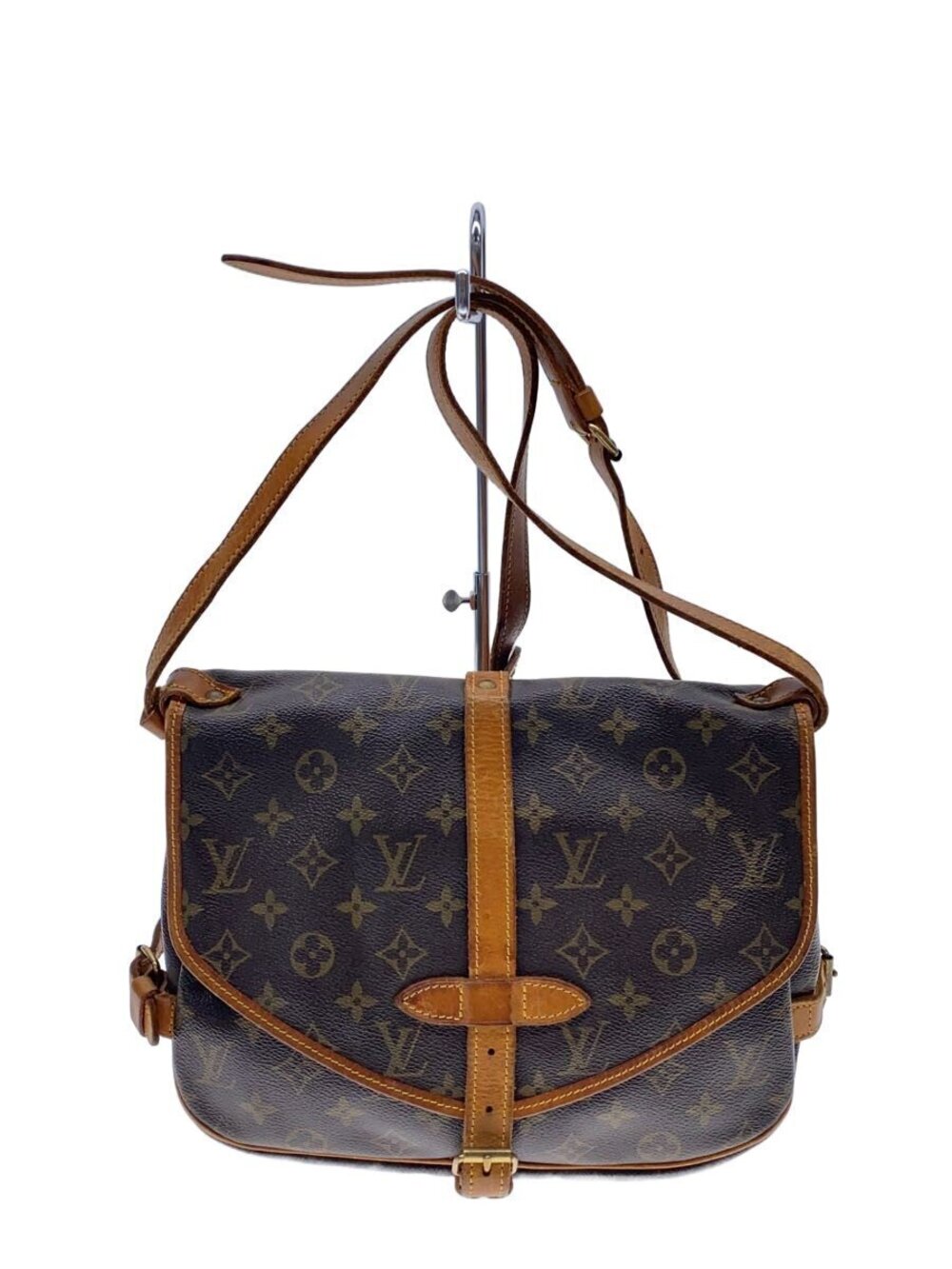 LOUIS VUITTON Saumur Canvas Brown